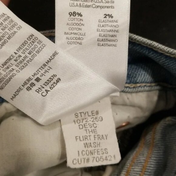MOTHER Superior Flirt Fray I Confess Mid-rise Jeans 28 Made in USA! $258 - Picture 10 of 10